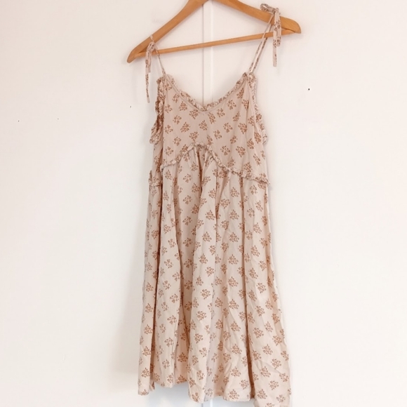 [ Country Outfitter Patrons of Peace Boho Western Floral Tie Shoulder Dress ] - Picture 7 of 10